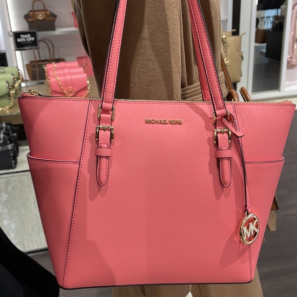 MICHAEL KORS Charlotte Large Leather Top-Zip Tote
Tea Rose - Picture 5 of 16